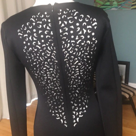 NWOT LBD W/ laser cut back neoprene material - Picture 2 of 6